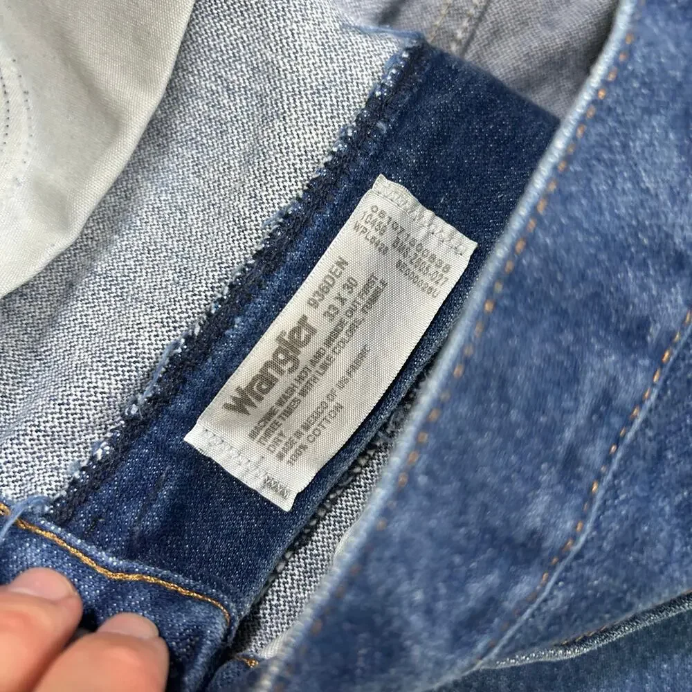 Vintage Wrangler Cowboy Cut Jeans 32x30 Western Blue Denim Men’s Pants 936DEN